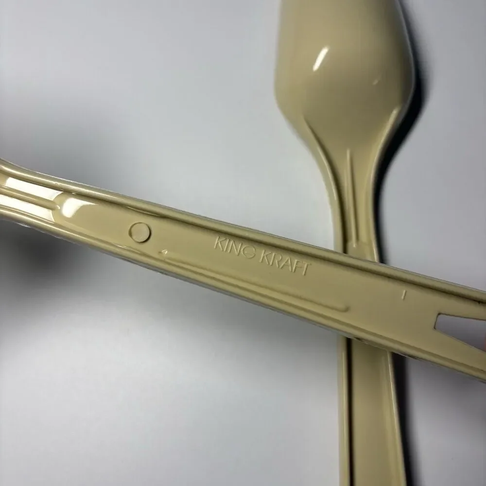 Vintage King Craft Nylon Slotted Spoon Ladle Almond USA Plastic 11